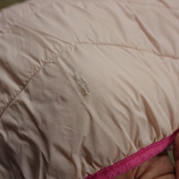 Eddie Bauer Reversible Hooded Puffer Jacket Kids’ Large (14/16) Pink - Picture 14 of 14